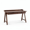 Scrivania in legno scuro con due cassetti dimensioni 120 x 60 x 75cm