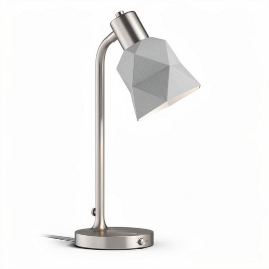 Lampada da tavolo in metallo con paralume in cemento dimensioni 20 x 15 x 40cm